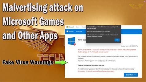 Malvertising attack on Microsoft Games.